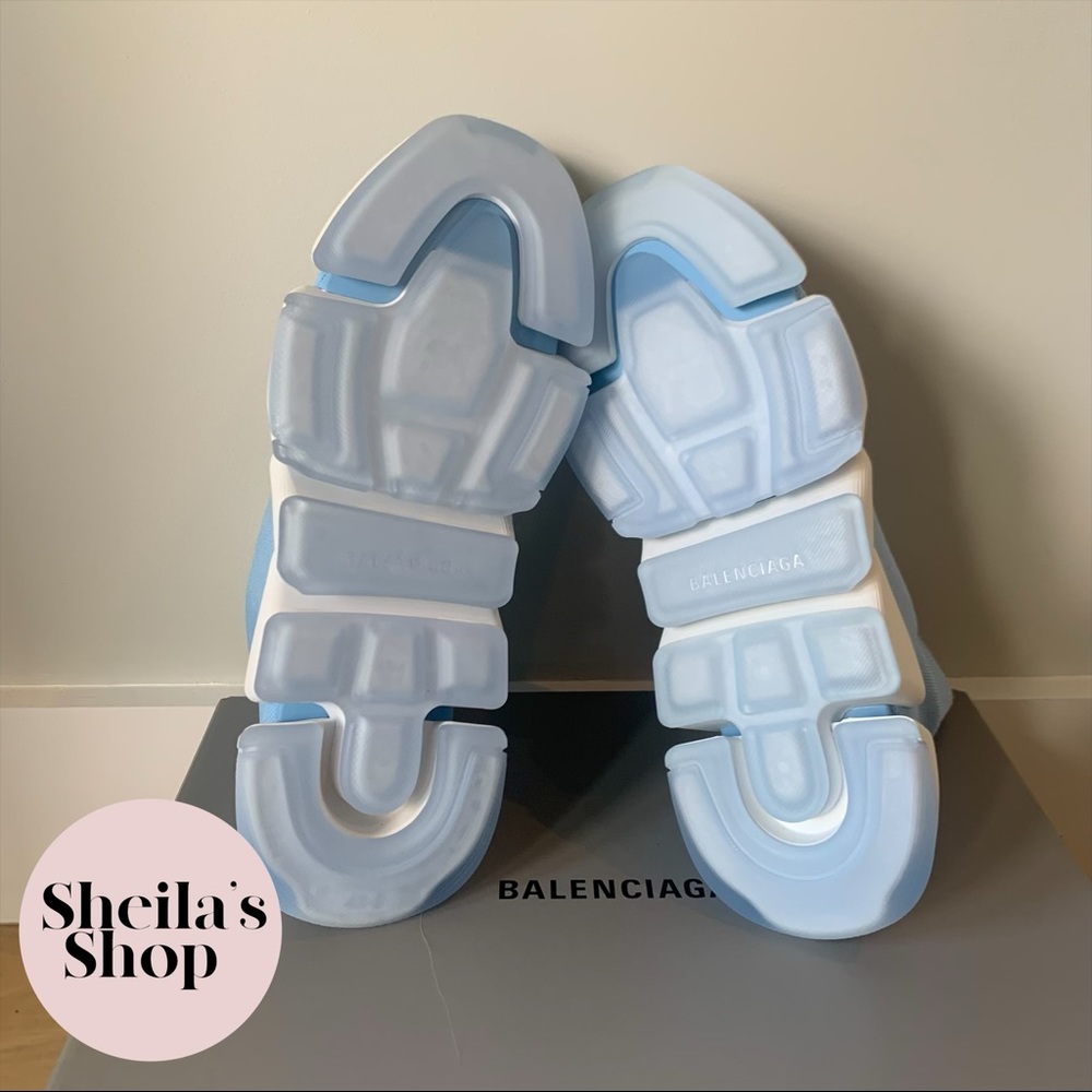 NIB Balenciaga Men’s Speed 2.0 LT Sneakers Blue Size 42 - Picture 7 of 10